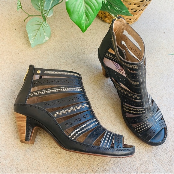 PIKOLINOS Shoes - Pikolinos Gladiator Boot Sandal Heel zip leather